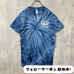 古着 used　GILDAN　半袖タイダイ柄プリントTシャツ　青