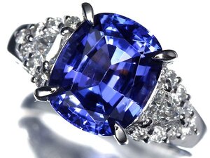 GL14705D【1円～】新品【RK宝石】≪Tanzanite≫ 極上タンザナイト 大粒3.15ct! 極上ダイヤモンド Pt900 超高級リング ダイヤ