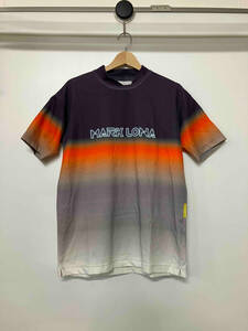 MARK＆LONA マーク アンド ロナ Suturn Mock Neck Tee モックネックTシャツ 半袖Tシャツ ロゴ イラスト サイズ46 日本製 カットソー