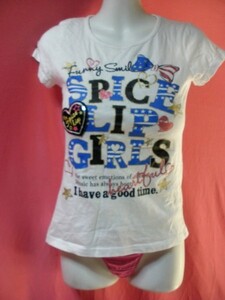 ＵＳＥＤ キッズ SPICE LIP Ｔシャツ サイズ１５０ 白系