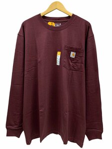 Carhartt (カーハート) Workwear LS Pocket T-Shirt ロンT 長袖Tシャツ K126 エンジ PORT XL メンズ /036
