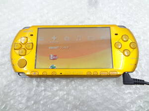 1円～　★SONY プレイステーションポータブル PSP-3000 ブライト・イエロー 初期化済み ジャンク品