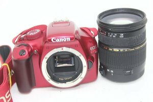 Canon デジタル一眼レフカメラ EOS Kiss X50 レンズセット レッド #3345-254