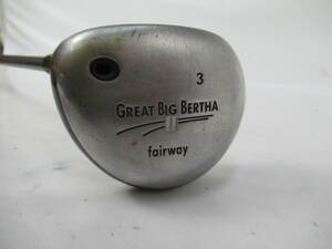 ★Callaway キャロウェイ GREAT BIG BERTHA II レフティ フェアウェイウッド #3 純正カーボンシャフト D328★レア★激安★中古★