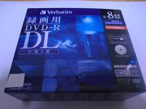 送料無料（開封して ゆうパケットmini ）５枚　開封済 未使用品 　バーベイタム(Verbatim )　 録画用8.5GB DVD－R DL (CPRM)　5枚