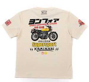 カミナリモータース/CB400FOUR/Tシャツ/白/S/kmt-207/エフ商会/テッドマン