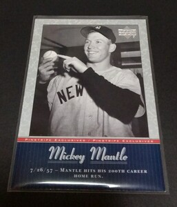 MLB 2001年upper deck ミッキー・マントル(ヤンキース)No,MM25。Yankees MICKEY MANTLE 