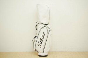 Titleist タイトリスト キャディバッグ ゴルフバッグ 8口 白 ホワイト スタイリッシュ アスリートスポーツ向け パフォーマンス 合皮レザー