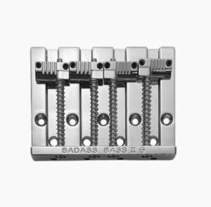 Leo Quan Badass Bass II, 4-string Bass Bridge - Grooved Saddles, Chrome