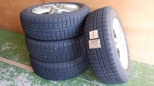 1中古 トーヨータイヤ ガリット G5 175/65R14 17年製+中古アルミ 14X5.5 4H100 1台分 ソリオ デリカＤ２ クー ｂB ノート デミオ などに