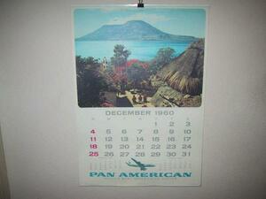 1961年パンナム（PAN AM）米国パンアメリカン航空発行カレンダー