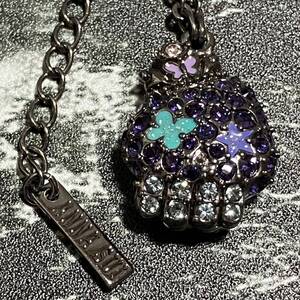 【ws1100】美品 ANNA SUI アナスイ スカル ドクロ ネックレス 黒