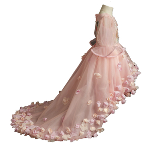 新品　子供ドレス　ピンク　演奏会　発表会　誕生日　七五三　ステージ衣装　サイズ選択可能　90~160 YLH168