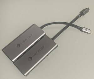 被覆はがれ NOVOO USB Type-C 4-in-1ドッキングステーション 2個 HDMI・USB3.0x2利用可 Type-C給電未確認