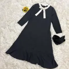 美品✨️トッコクローゼット【M】リボン◈ニットワンピース◈マーメイドスカート◈黒