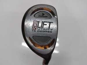 レア★1000円スタート！UT DUNLOP ダンロップ POWER LIFT UTILITY 15 DEGREE MODULATE GRAPHITE　メンズ右　☆