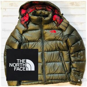 ノースフェイス　THE NORTH FACE M ナイロン　ダウンジャケット　ダウンパーカー　カーキ