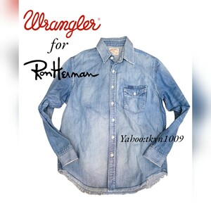 Wrangler for Ron Herman ラングラー ロンハーマン 別注 コラボ カットオフ デニムシャツ 長袖シャツ