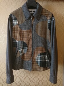 COMME des GARCONS SHIRT コムデギャルソンシャツ ウール ブルゾン 01AW フランス製 パッチワーク 製品加工 縮絨 アーカイブ 