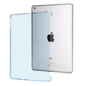 iPad mini4専用 TPU ソフト バック カバー 半透明 背面ケース 落下防止 スマートカバー ブルー