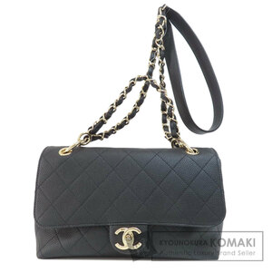 CHANEL シャネル 2WAY マトラッセ ゴールド金具 ハンドバッグ ソフトキャビアスキン レディース 中古