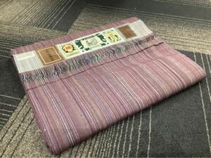 古代結城紬 別織 絹100% 指定技術工芸品 着尺反物 【D117】