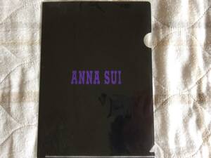 即決50円！ANNA　SUI　クリアファイル　未開封　黒★送料120円（定形外郵便/補償無）　アナスイ　アナ・スイ　22×16ｃｍ　オシャレ