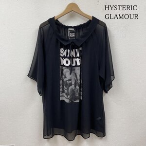 ヒステリックグラマー SONIC YOUTH シアー チュニック 半袖 カットソー 01211AH07 カットソー カットソー FREE 黒 / ブラック