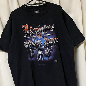 XLサイズ 90s USA製 ビンテージ ハーレーダビッドソン バイカーTシャツ HARLEY DAVIDSON vintage 3D EMBLEM 1992年 アメリカ製 黒 レア 80s