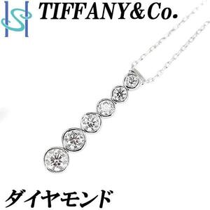 ティファニー ジャズ グラジュエイテッド ドロップ ネックレス Pt950 TIFFANY&Co. 美品 中古 SH105835