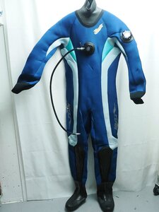 TUSA ツサ ドライスーツ メンズ 178cm/72kg/ブーツ28cm 平置きサイズ:胸囲51cm腹囲42cm尻囲48cm 専用中圧ホース・取説付 [3F-62879]