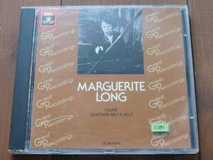 ＊1590 フォーレ/ピアノ四重奏曲第1番＆第2番 ロン FAURE/QUATUOR NO.1 & NO.2 MARGURITE LONG