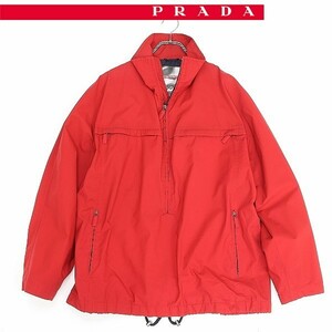 希少 1998SS●PRADA SPORT プラダスポーツ GORE-TEX Half Zip ハーフジップ プルオーバー ナイロン ジャケット 赤 レッド 52