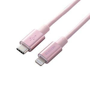 エレコム USB C-Lightningケーブル 準高耐久 1.0m ピンク MPA-CLPS10PN