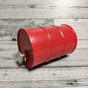 赤 ドラム缶型 オイル缶 スキットル ガソリン携行缶 ステンレス SUS304 アウトドア アルコール