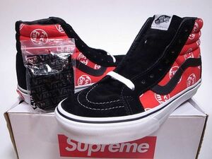 【即決 送料無料】Supreme x VANS SK8-Hi Reissue Fuck Em 26.5cm US8.5 新品 シュプリーム x バンズ スケートハイ 黒赤白 2014年リリース