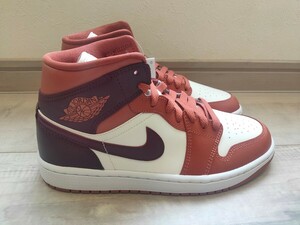 24.5cm 新品 NIKE WMNS AIR JORDAN 1 MID ナイキ エアジョーダン 1 ミッドエア ジョーダン ミッドカット 茶 ブラウン BROWN BQ6472-200