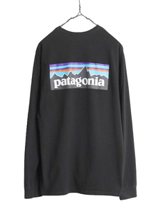 20年製 パタゴニア 両面 プリント 長袖 Tシャツ メンズ S / 古着 Patagonia アウトドア ロンT ロングスリーブ ロゴT P6 バックプリント 黒