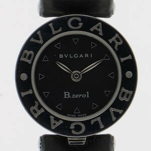 BVLGARI ブルガリ BZ22S B-ZERO シルバーダイヤル SS/レザー クオーツ 保証書 メンズ 【124037】