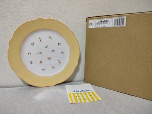 未使用 Noritake ノリタケ ９４３８ TRUE LOVE トゥルーラブ 19cm ケーキ皿 1枚 Primachina プリマチャイナ イエロー系 洋食器 箱付き