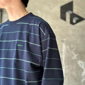 希少★新品本物【紺★3】★HORIZONTAL MULTI STRIPE LS ホライゾン ストライプ 正規店購入 ディセンダント 限定 入手困難 Descendant 23SS