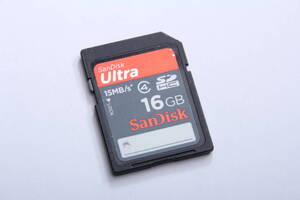 16GB SDHC カード SanDisk Ultra 15MB/s