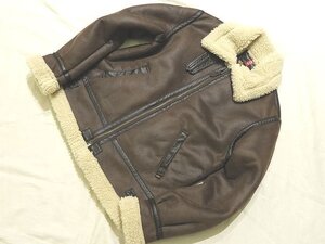 美品 E81 ALPHA INDUSTRIES アルファ B-3 フェイクムートン ジャケット ◇ L ブラウン フライトジャケット TA7115-068 ブルゾン ▼6L