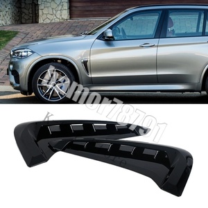 格安●車2個サイドエアフローフェンダーグリル吸気口トリム黒bmw X5 F15 2014 2015 2016 2017 2018