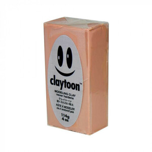 MODELING CLAY(モデリングクレイ)　claytoon(クレイトーン)　カラー油粘土　ベージュ　1/4bar(1/4Pound)　6個セット