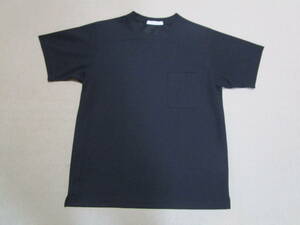 超特価!吸汗速乾!美品即決!JOURNAL STANDARD ジャーナルスタンダード メンズ 半袖 鹿の子 Tシャツ BLACK 無地 size M ポリエステル100%