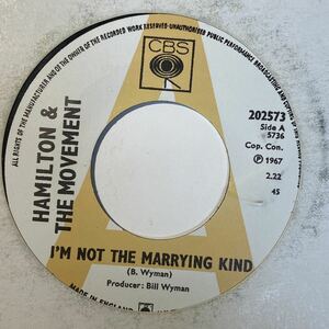 BEAT/// HAMILTON & THE MOVEMENT - I’M NOT THE MARRYING KIND / MY LOVE BELONG TO YOU クボタタケシ 小西康陽 ロンドンナイトmods