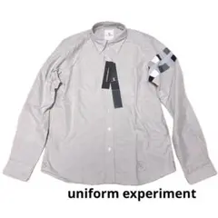 ●未使用●uniform experiment●チャートライン●長袖シャツ