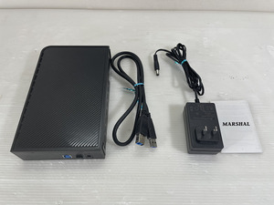 【保管品】MARSHAL 外付けハードディスクドライブ SHELTER USB3.0対応モデル 1TB ACアダプタ/USB配線付き テレビ録画 大容量 