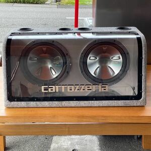 カロッツェリア　サブウーファー TWIN-DRIVE SUBWOOFER TS-WX1200T carrozzeria 通電動作確認済　現状品　カーオディオ　パイオニア